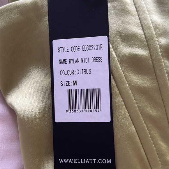 Rylan Midi Dress in Citrus. - Picture 2 of 2